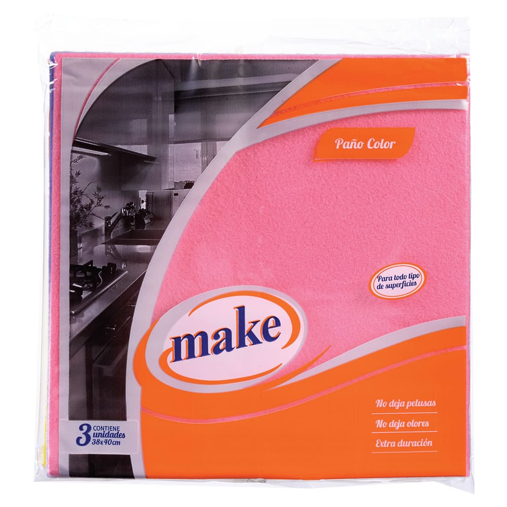 PAÑO ANTIBACTERIAL 38 x 40 cm ENVASADO X 3