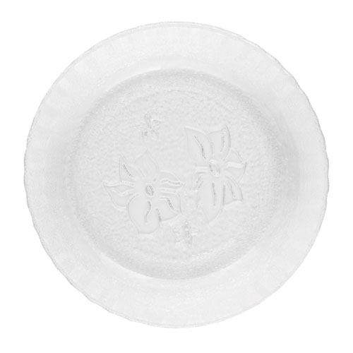 PLATO PLAYO VIDRIO ORQUIDEA  "DURAX" 22 cm