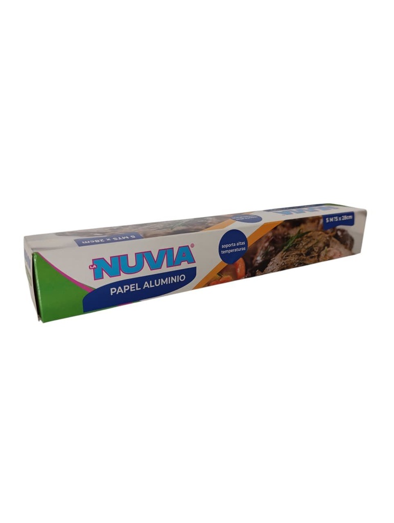 PAPEL ALUMINIO x 5 M EN CAJA "NUVIA"