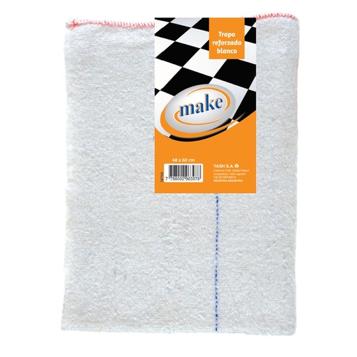 [7942] TRAPO DE PISO ALGODON BLANCO "MAKE"