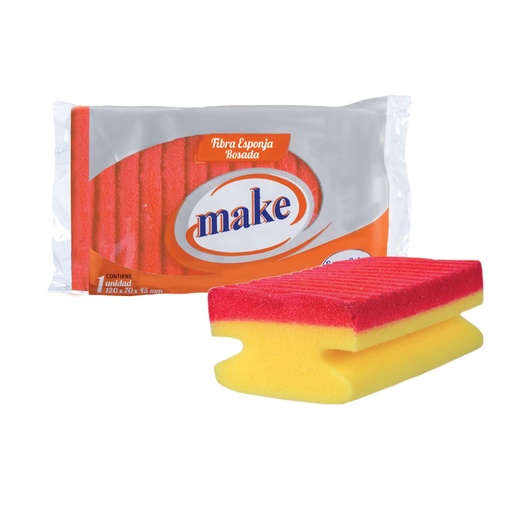 [300] FIBRA ESPONJA ROSADA "MAKE"
