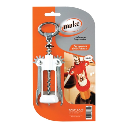 [6584] SACACORCHOS DOBLE PALANCA "MAKE"