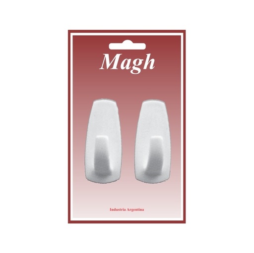 [M1356] PERCHA AUTOADHESIVA LARGA x 2