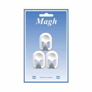 [M1360] PERCHA AUTOADHESIVA CAPILLA CHICA x 3