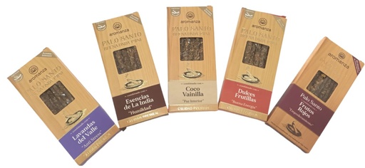 [I101] SAHUMERIOS MINI PALO SANTO EN CAJA x 8 u.