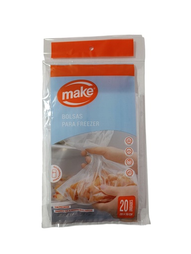 [7008] BOLSAS PARA FREEZER CON PRECINTOS X 20 UN