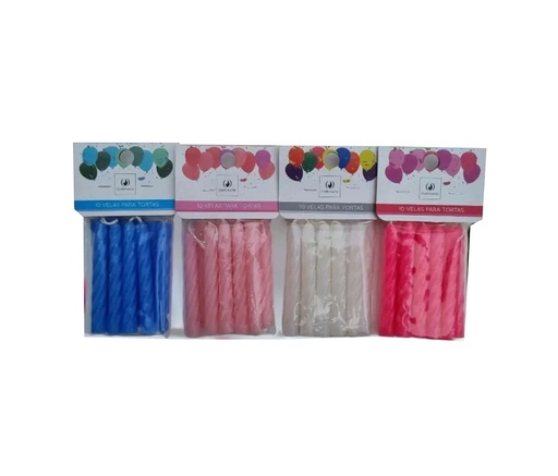 [I181] VELAS CUMPLEAÑOS X 10 "ILUMINARTE"